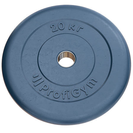 Тренировочный диск Profigym 20 кг 26 мм цветной